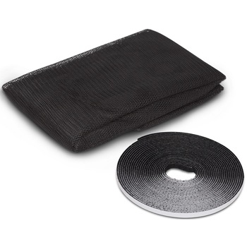 Plasa fina pentru ferestre de maxim 130cm x 150cm protectie tantari, insecte, montaj rapid cu banda adeziva cu scai Plasa fina pentru ferestre de maxim 130cm x 150cm protectie tantari, insecte, montaj rapid cu banda adeziva cu scai