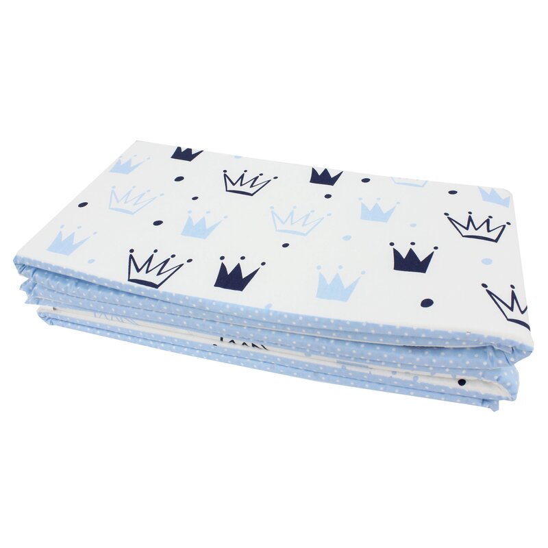 Set 2 aparatori, Prichindel, coronite si buline, albastru, 120x60cm