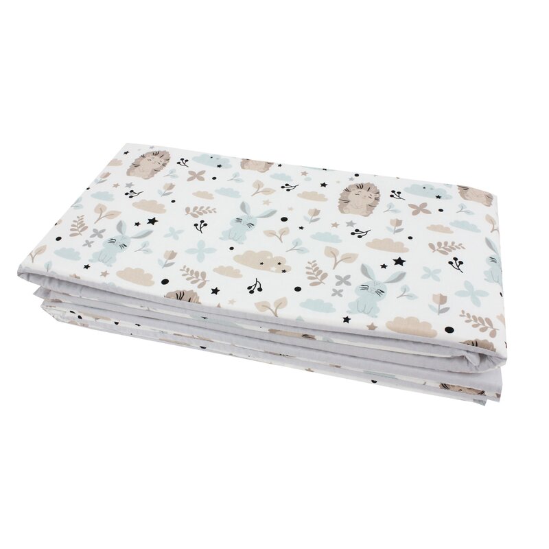 Set 2 aparatori, Prichindel, arici si iepuras, gri, 120x60cm