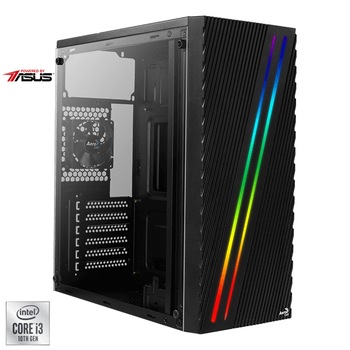 Sistem Desktop PC Gaming Serioux cu procesor Intel® Core™ i3-10100F pana la 4.30GHz, 8GB DDR4, 256GB SSD, GeForce® GT 1030 2GB GDDR5, No OS Sistem Desktop PC Gaming Serioux cu procesor Intel® Core™ i3-10100F pana la 4.30GHz, 8GB DDR4, 256GB SSD, GeForce® GT 1030 2GB GDDR5, No OS