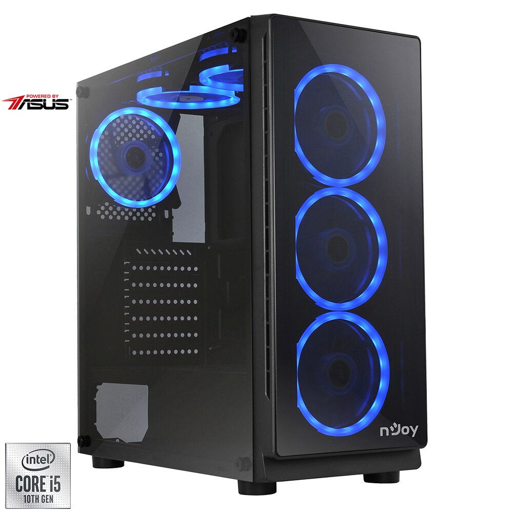 Sistem Desktop PC Gaming Serioux Powered by ASUS cu procesor Intel® Core™ i5-10400F pana la 4.30GHz, 16GB DDR4, 1TB SSD M.2 PCIe, GeForce® RTX 3060 12GB GDDR6, Microsoft Windows 10 Home