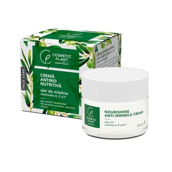 Crema antirid nutritiva cu ulei de masline & vitaminele A, E si F, Cosmetic Plant, 50 ml Crema antirid nutritiva cu ulei de masline & vitaminele A, E si F, Cosmetic Plant, 50 ml