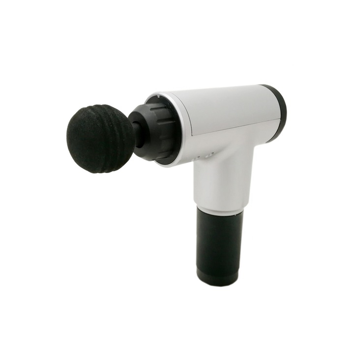 Професионален масажор с вибромасаж, преносим с включена батерия 8.4V, 4 сменяеми глави, 6 степени на скорост Мощност 24W, модел 2020.