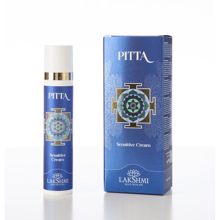 Lakshmi Pitta Sensitive Arckrém, érzékeny bőrre, 50 ml, rózsával, harangvirággal, öko-bio
