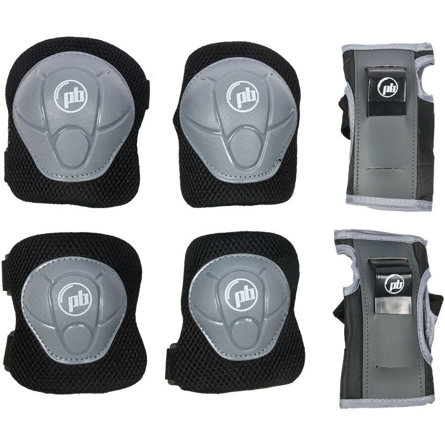 Set de protectie pentru copii PB, genunchiere, cotiere si aparatoare pentru maini, dimensiunea M, negru