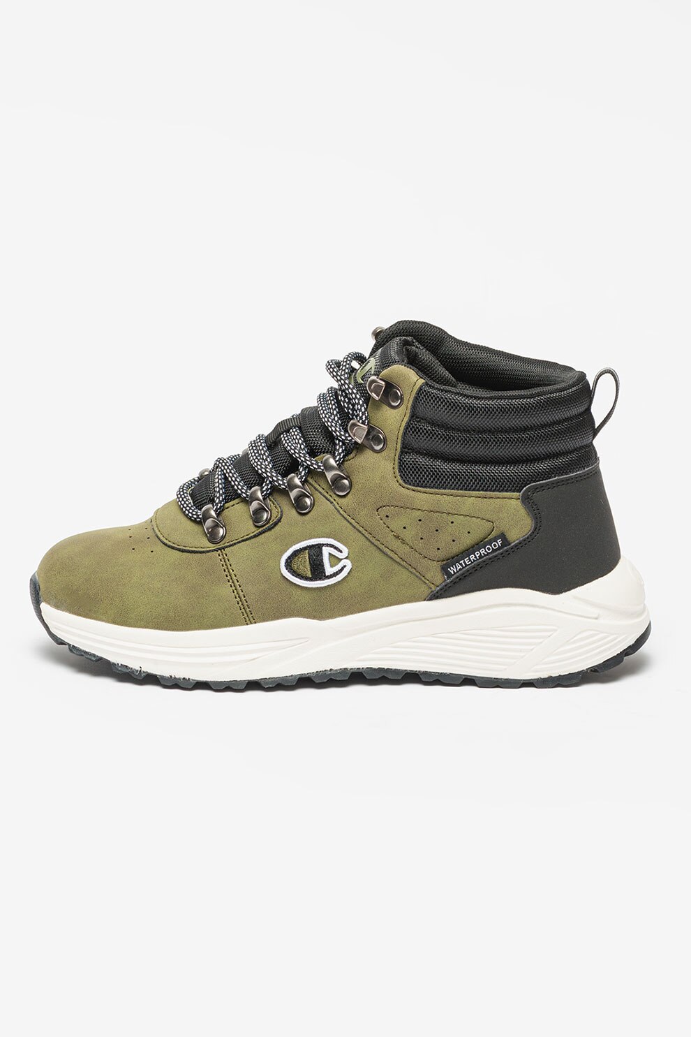 Champion, Pantofi sport din piele intoarsa ecologica Jeky, Verde militar