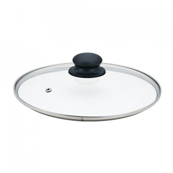 Capac din sticla 18 cm cu buton din bachelita Capac din sticla 18 cm cu buton din bachelita