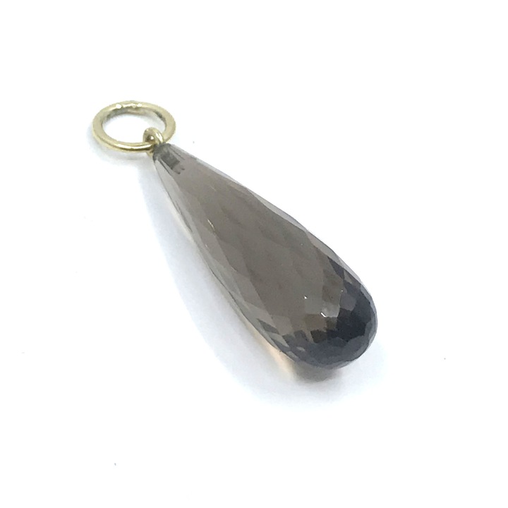 Pandantiv GSE cuart fumuriu pe un ochi de aur de 14 carate