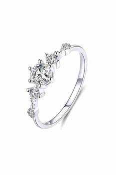 Inel de logodna din Argint 925 Cherise cu pietre de zirconiu, cadou, aniversare, sarbatori, martisor, logodna Inel de logodna din Argint 925 Cherise cu pietre de zirconiu, cadou, aniversare, sarbatori, martisor, logodna