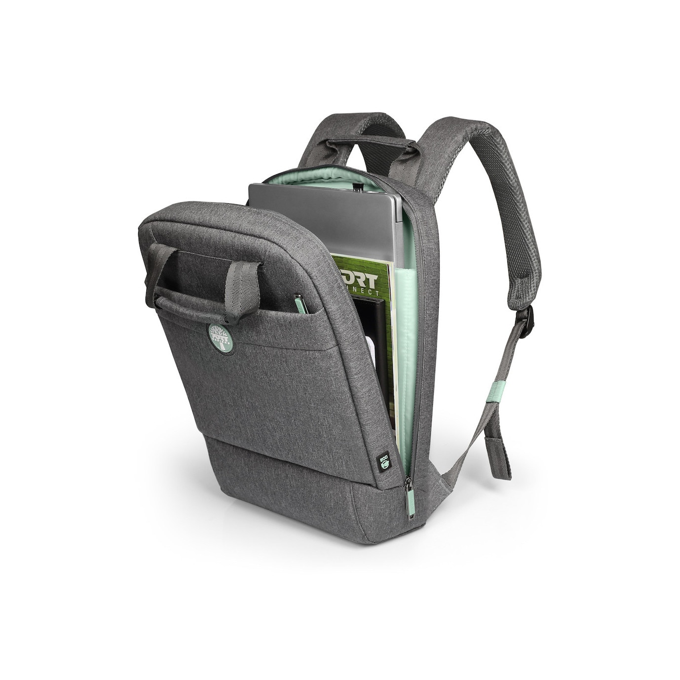 Rucsac Laptop Port Designs YOSEMITE ECO BP 13/14, husa de ploaie, Gri