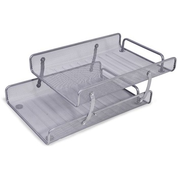 Organizator Zola® pentru birou, argintiu, cu 2 locuri, metalic, 33 cm Organizator Zola® pentru birou, argintiu, cu 2 locuri, metalic, 33 cm