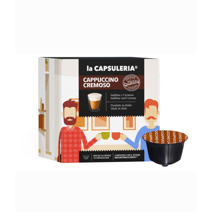 La Capsuleria Cappuccino Kapszula készlet, 16 db, Nescafe Dolce Gusto kompatibilis