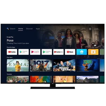 Televizor JVC 65VAQ8100, 164 cm, Smart Android, 4K Ultra HD, QLED, Clasa E Televizor JVC 65VAQ8100, 164 cm, Smart Android, 4K Ultra HD, QLED, Clasa E