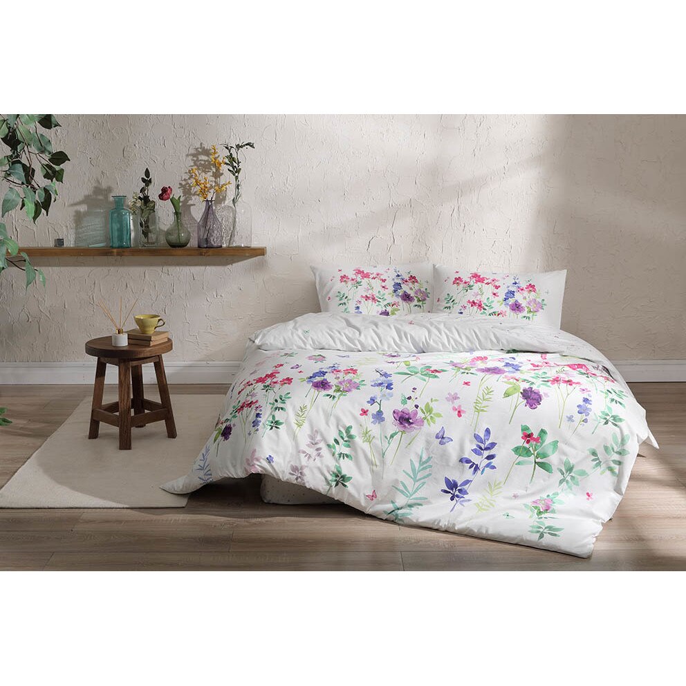 Set de pat pentru 2 persoane, din bumbac ranforce, TAC, Miya ,4 piese
