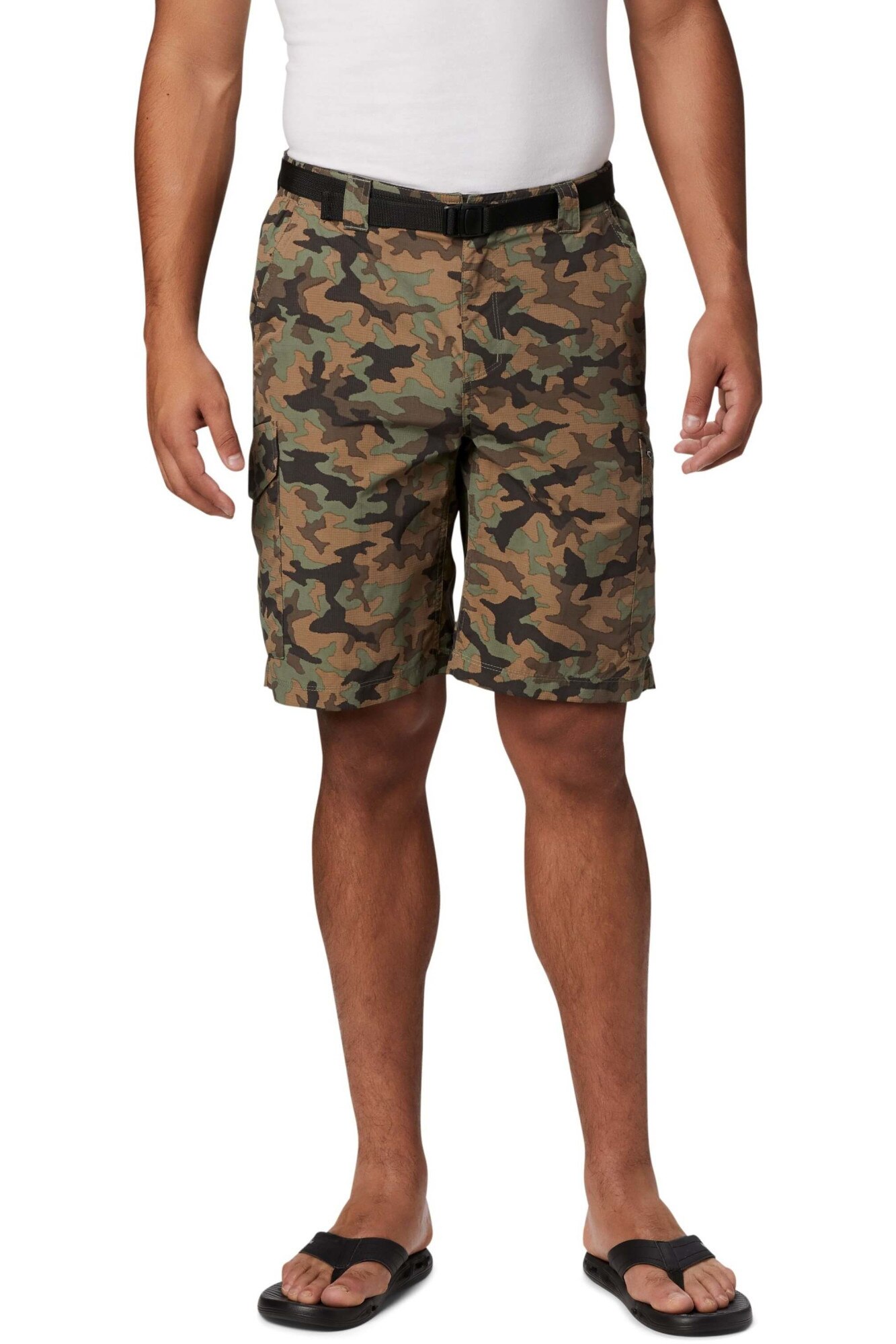 Pantaloni scurti, Columbia Silver Ridge Printed Cargo Short, Oliv, XS-S