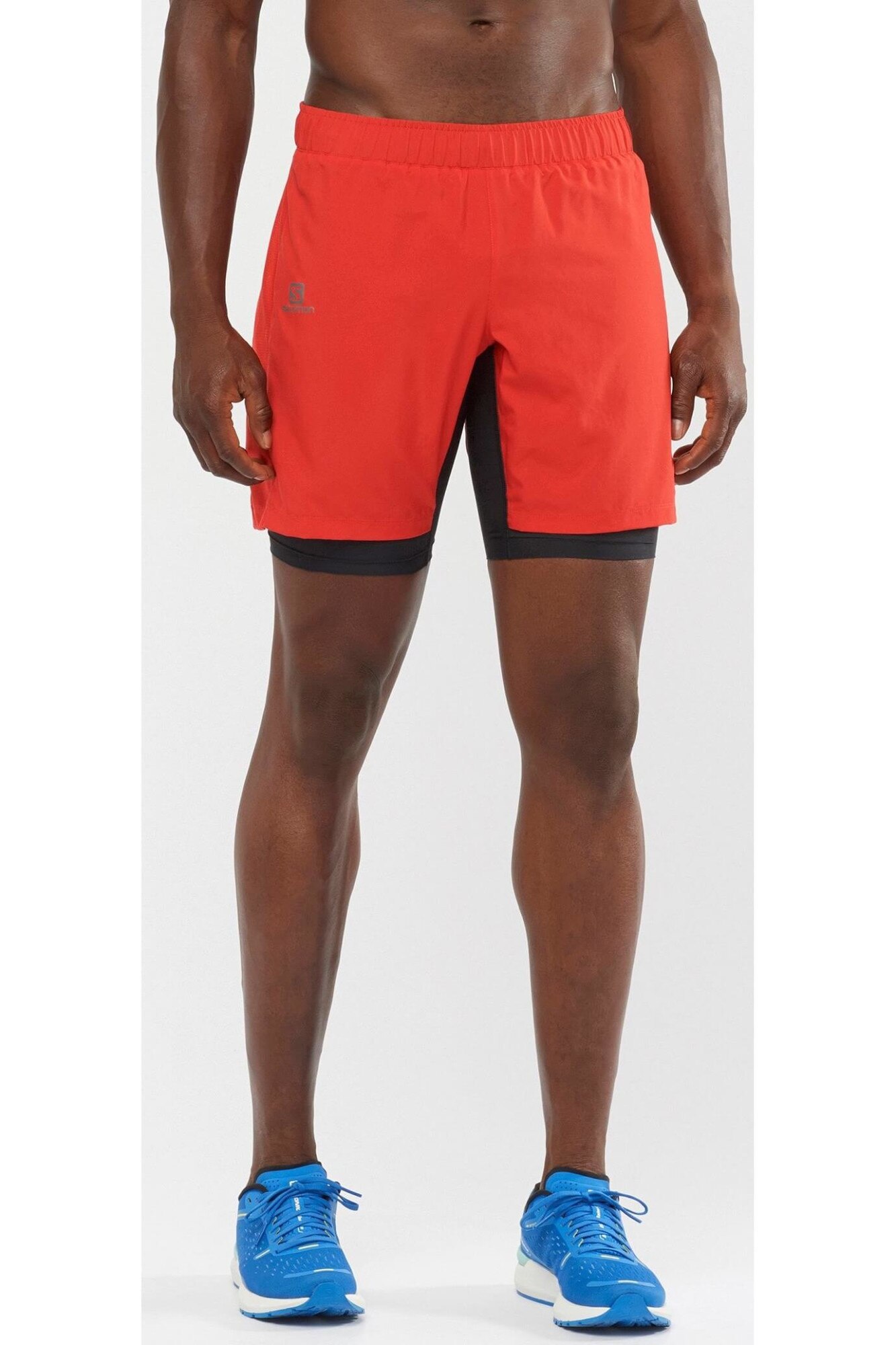 Pantaloni scurti, Salomon Xa Twinskin Short M, Rosu, Rosu