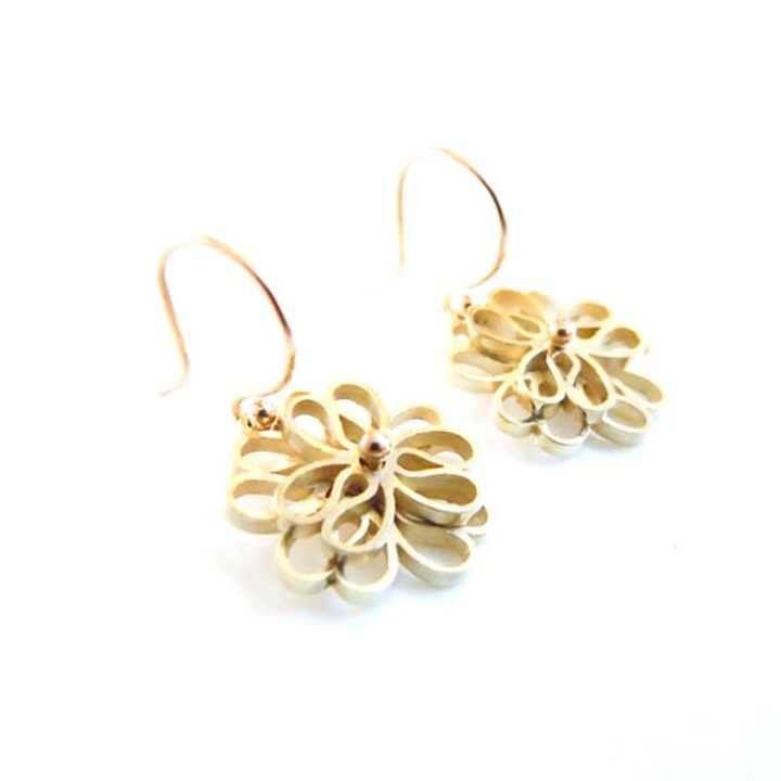 Serie cercei de lux din aur galben de 14 carate