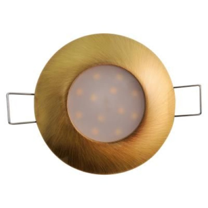 Spot fix cu led pentru rigips, 6w, lumina calda 3000K, diametru 78mm, bronz
