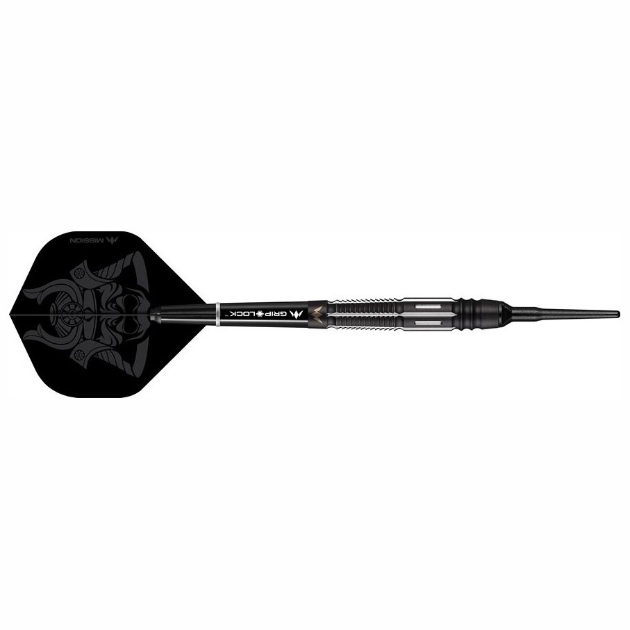 Sageata darts Mission, ST. Kuro M4, MI-000234, 19 g, Tungsten, Negru/Argintiu