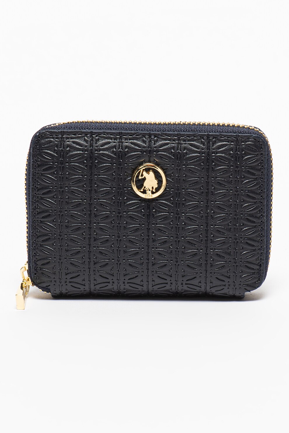 U.S. Polo Assn., Portcart texturat de piele ecologica, Bleumarin inchis
