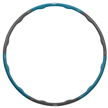 Cerc spuma Hula Hoop, fitnes, 1.5 kg, Gri/Albastru Cerc spuma Hula Hoop, fitnes, 1.5 kg, Gri/Albastru