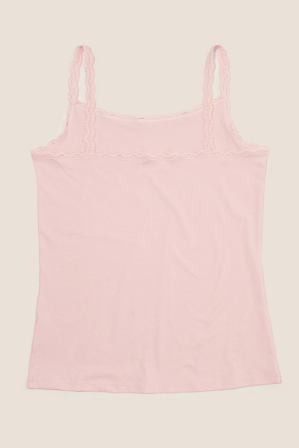 Marks & Spencer, Set de top-uri cu insertii din dantela - 2 piese, Roz pastel
