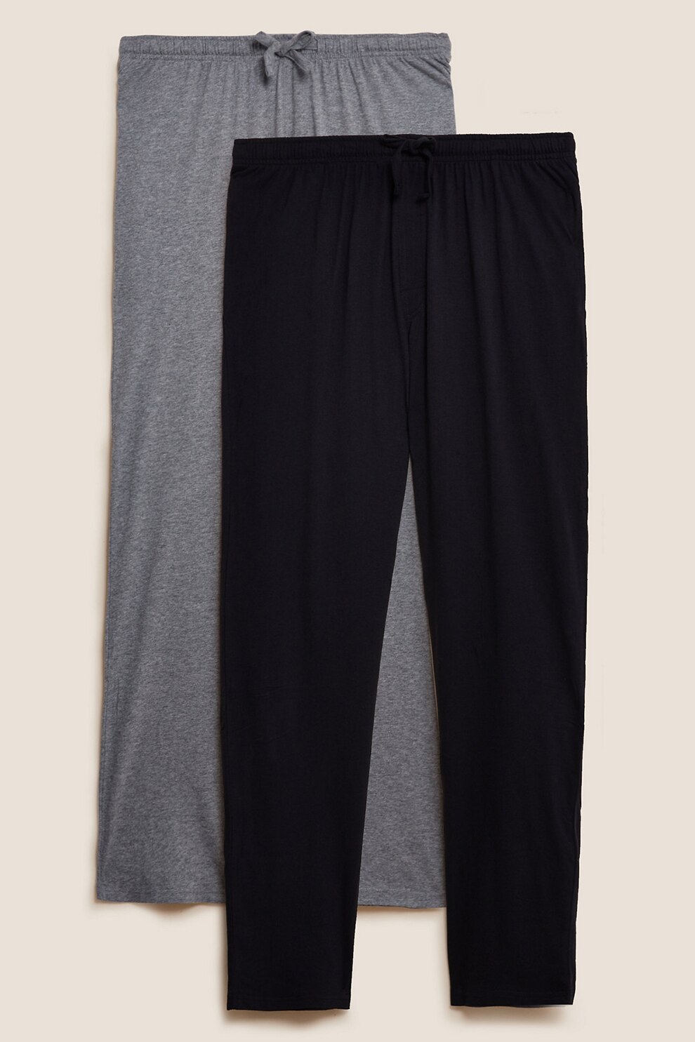 Marks & Spencer, Set de pantaloni de pijama - 2 perechi, Gri/negru