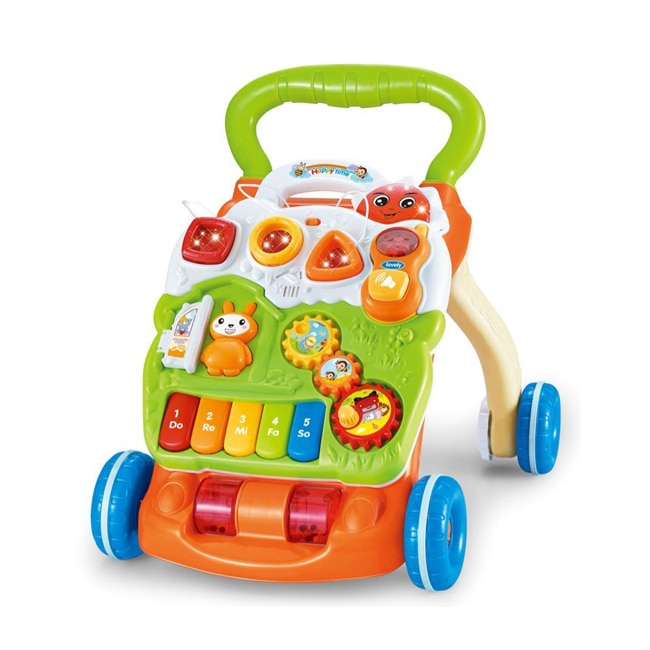 Centru de Activitati Multifunctional si Interactiv, Sunete si Lumini, Transformabil in Antemergator, Panou detasabil, Roti blocabile