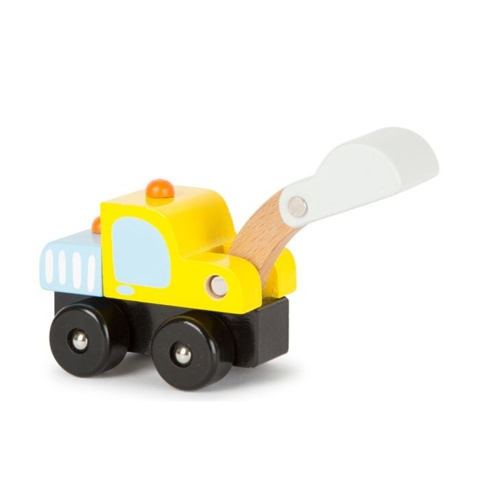 Jucarie din lemn model excavator multicolor 14x5x6 cm Small Foot