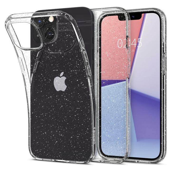 Кейс за iPhone 13 mini, Spigen Liquid Crystal Glitter, Crystal Quartz