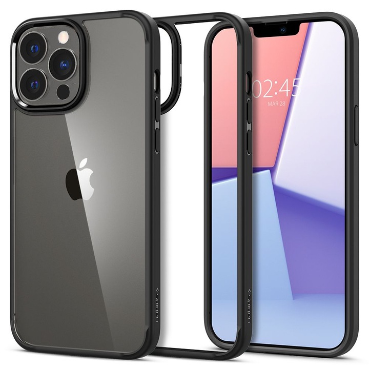 Кейс за iPhone 13 Pro Max, Spigen Ultra Hybrid, Matte Black