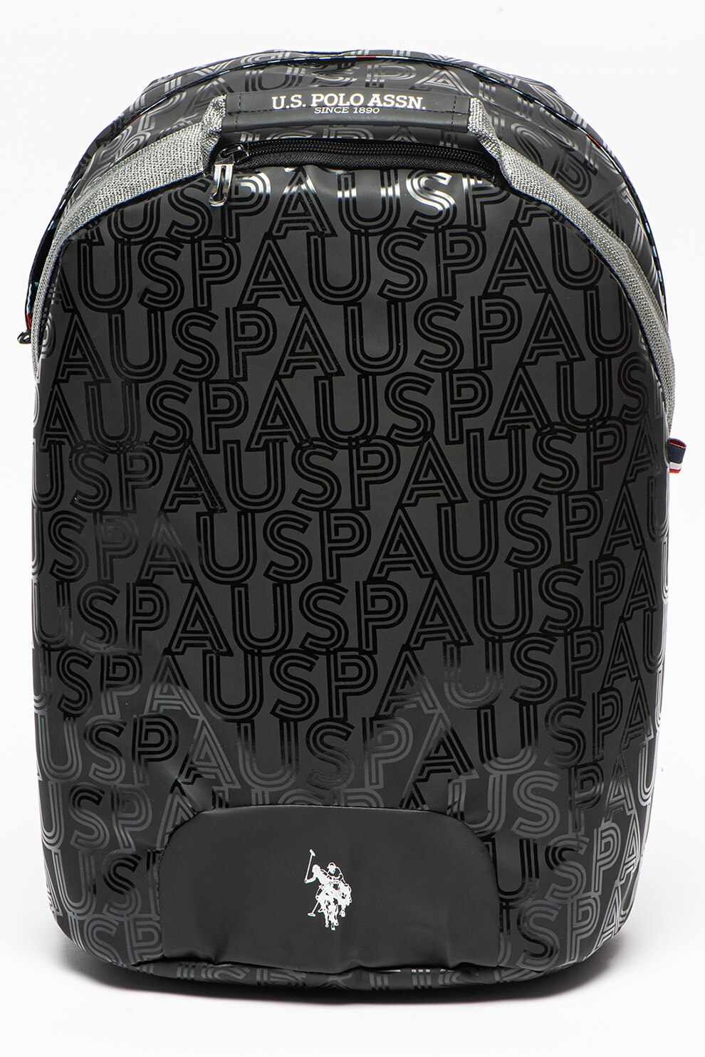 U.S. Polo Assn., Rucsac cu imprimeu logo, Negru