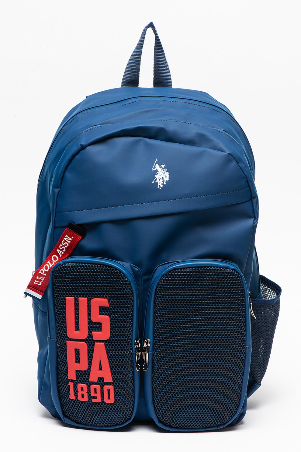 U.S. Polo Assn., Rucsac cu aplicatie logo supradimensionata, Albastru inchis/Rosu