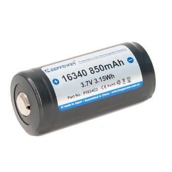 Baterie reincarcabila Keeppower 16340 850mah 2a li-ion protejata Baterie reincarcabila Keeppower 16340 850mah 2a li-ion protejata