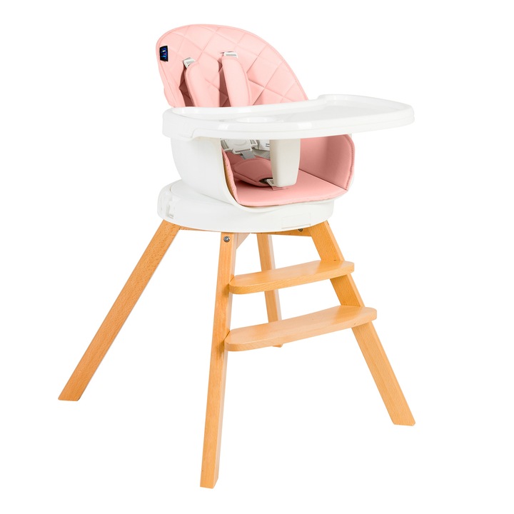 Столче за хранене Juju Eat & Twist, розово, 2 in 1