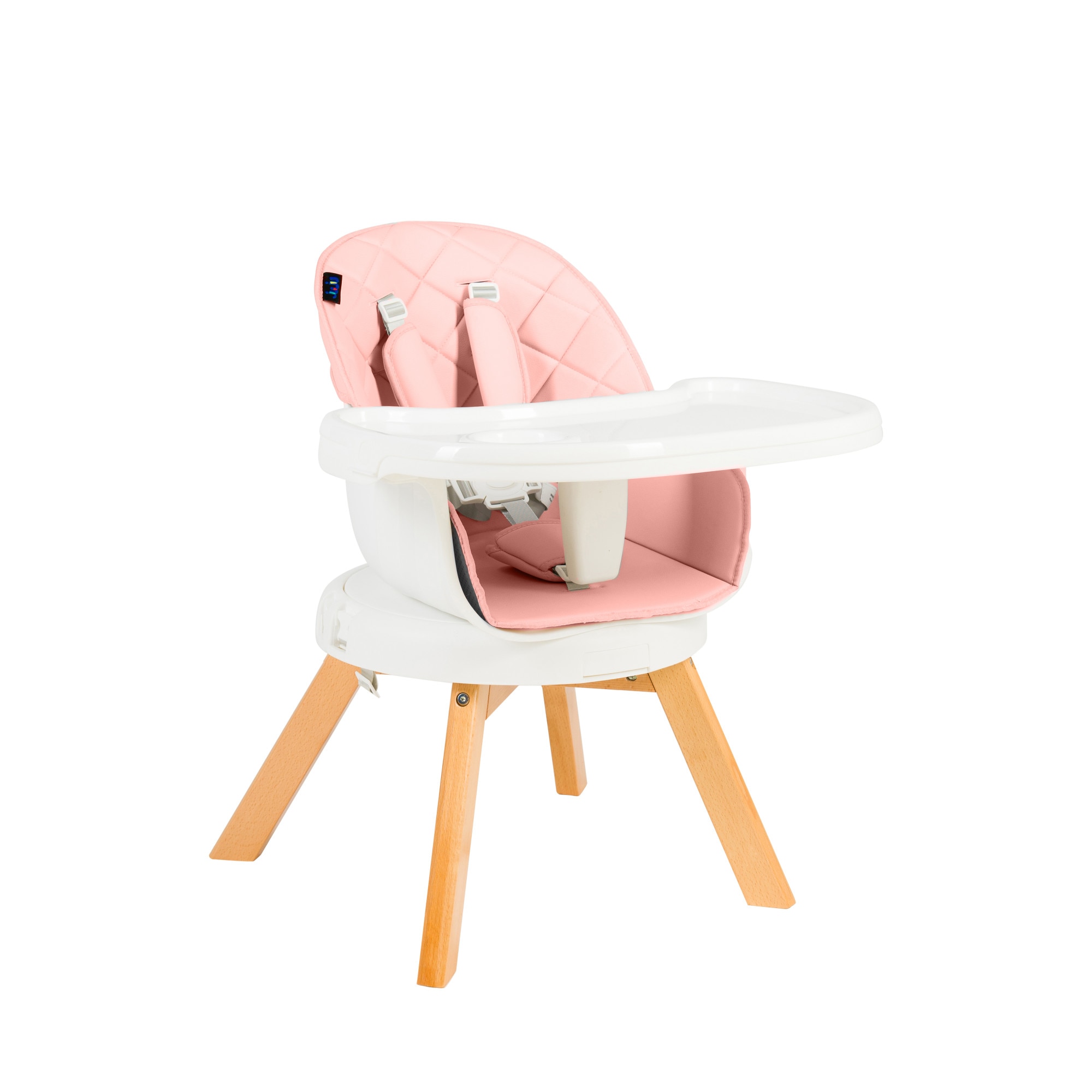 Scaun de masa 3 in 1 Juju Eat&Twist, rotativ 360 grade, Roz - eMAG.ro