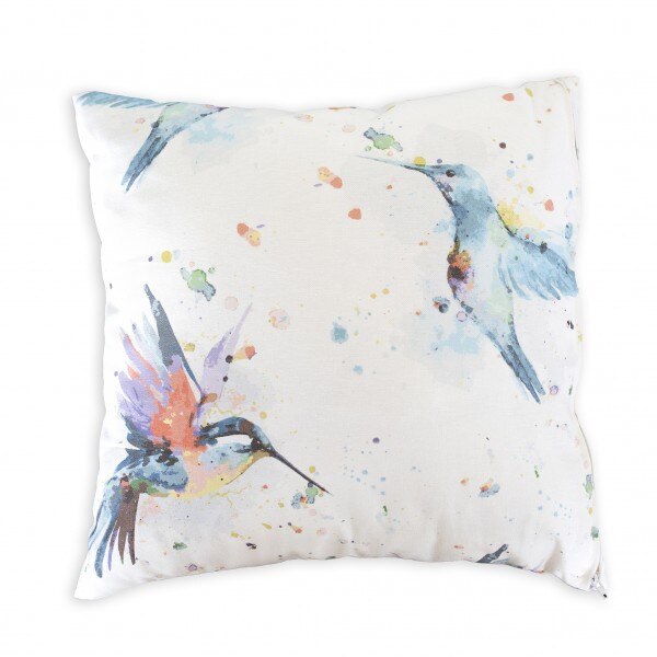 Fata de perna Colibri Albastru, 40x40 cm, multicolor