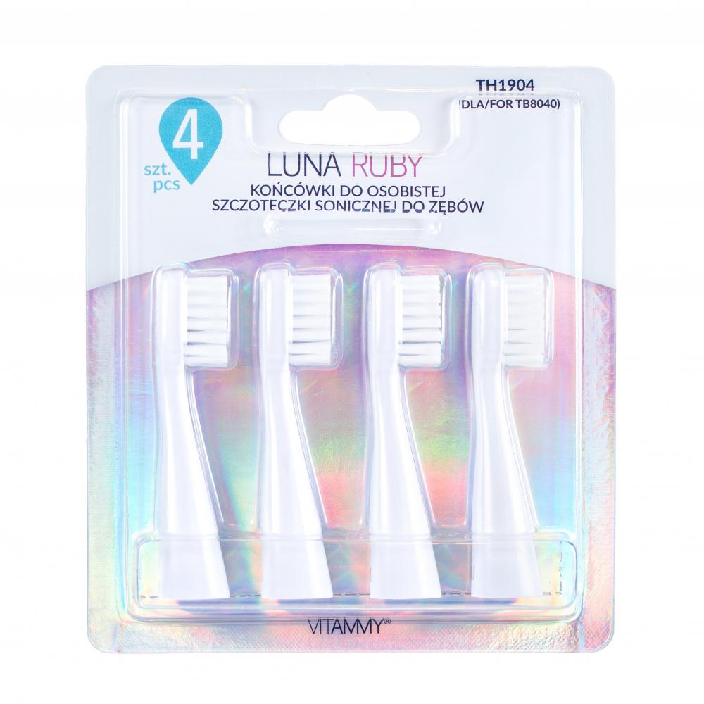 Set 4 rezerve periuta de dinti electrica Luna Vitammy, Alb