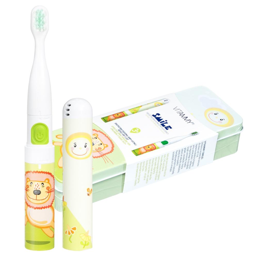 Periuta de dinti sonica Smile Lion, Vitammy, 2 moduri, Multicolor