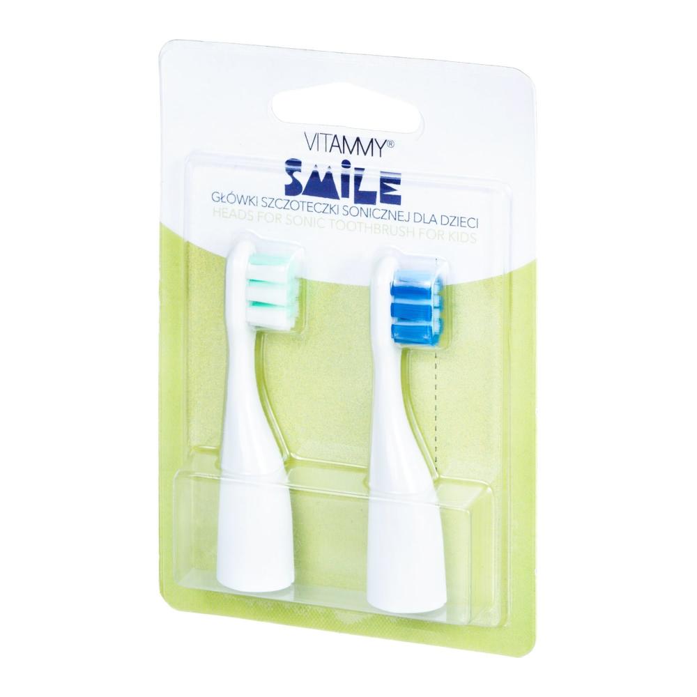 Set 2 rezerve periuta de dinti electrica Smile, Vitammy, Alb