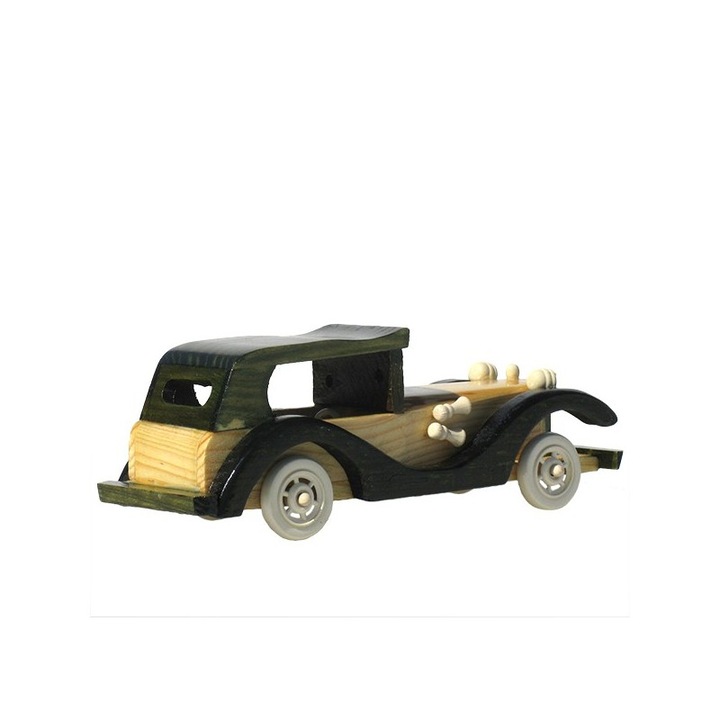 Veterán fa autó 3, 24x8cm