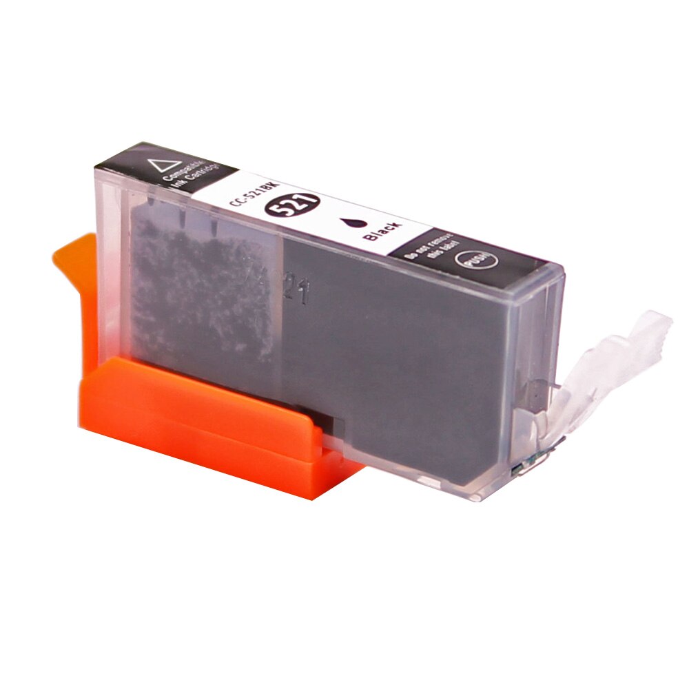 Cartus inkjet Graphitek, compatibil cu Canon CLI521BK pentru Canon Pixma MP540, MP550, MP560, MP620, MP630, MP640, MP980, MP990, MX860, MX870, IP 3600, IP 4600, IP 4700, negru, 11ml, 470 pagini