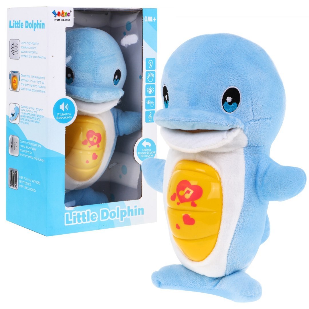 Jucarie de plus, Cutie muzicala pentru delfin, Albastru