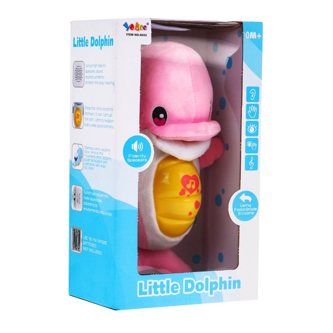 Jucarie de plus, Cutie muzicala pentru delfin, Roz