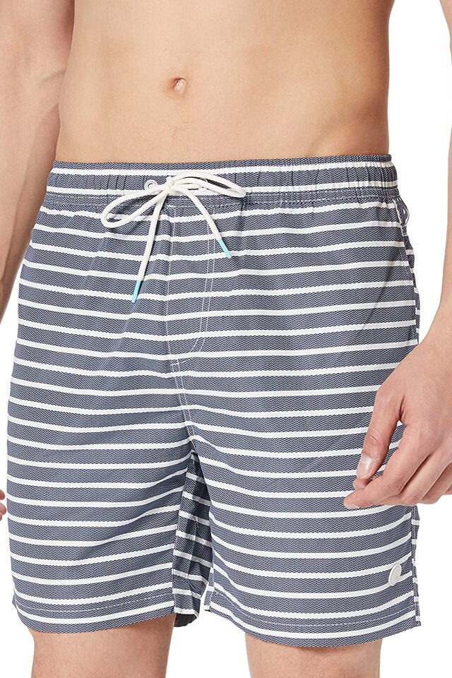 Pantaloni scurti de baie barbati Scotch & Soda, alb/albastru, M