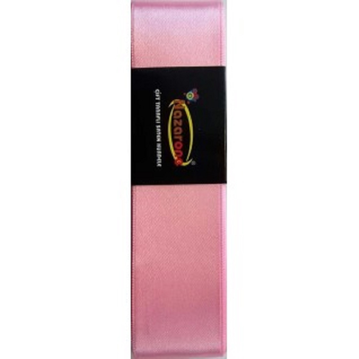 Rola panglica satinata, fata dubla, lungime 10m, latime 3 cm, poliester, culoare roz