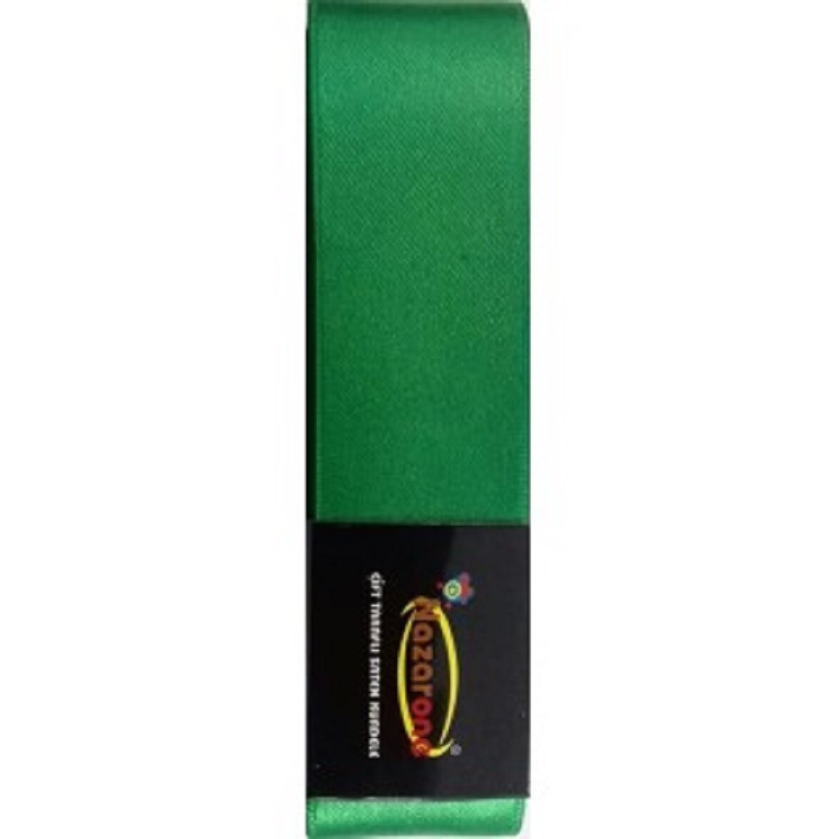 Rola panglica satinata, fata dubla, lungime 10m, latime 4 cm, poliester, culoare verde iarba