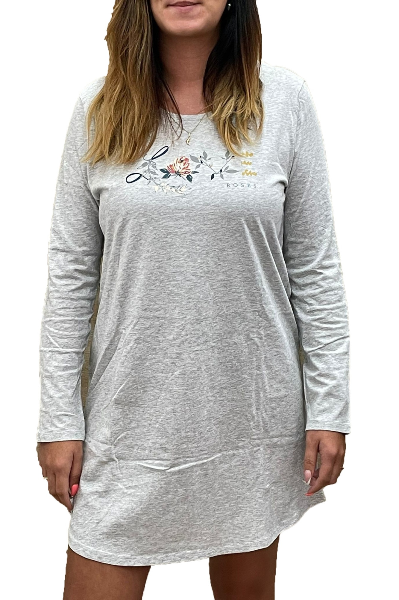 Camasa de noapte, Triumph LSL, 10198935, Gri deschis