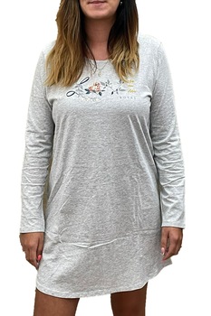 Camasa de noapte, Triumph LSL, 10198935, Gri deschis Camasa de noapte, Triumph LSL, 10198935, Gri deschis