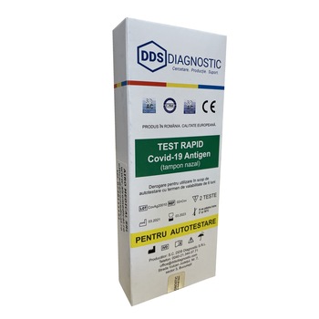 Kit 2 Teste Rapide Covid-19 Antigen Plus + (tampon nazal), pentru autotestare Kit 2 Teste Rapide Covid-19 Antigen Plus + (tampon nazal), pentru autotestare